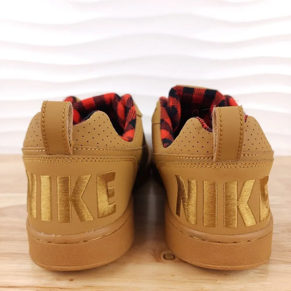 Nike Court Borough Sneakers Mens Size 12 Wheat Low Premium Red Black Plaid Shoes